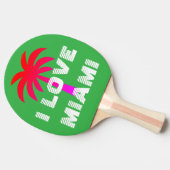 Custom Modern vibrant summer Miami green Tafeltennisbatje (Zijkant)