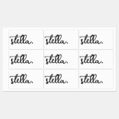 Custom Modern Voeg uw merknaam typografie Label (Vel)