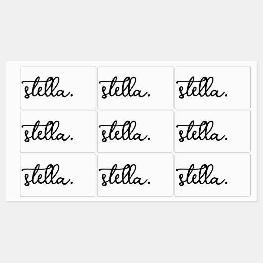 Custom Modern Voeg uw merknaam typografie Label (Vel)