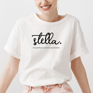 Custom Modern Voeg uw merknaam typografie T-shirt