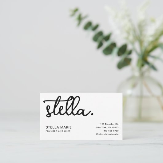 Custom Modern Voeg uw merknaam typografie Visitekaartje (Staand voorkant)