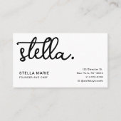 Custom Modern Voeg uw merknaam typografie Visitekaartje (Voorkant)