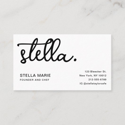 Custom Modern Voeg uw merknaam typografie Visitekaartje (Voorkant)