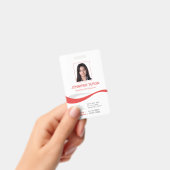 Custom Modern White Employee ID Kaart met barcode Badge (Handheld)