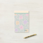 Custom Moderne bloementuin Roze Groen Post-it® Notes (Op bureau)