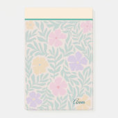 Custom Moderne bloementuin Roze Groen Post-it® Notes (Voorkant)