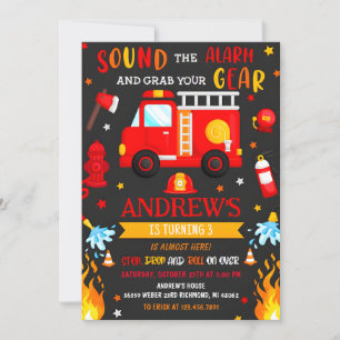 Custom Moderne Brandweerwagen Verjaardagsfeest Kaart