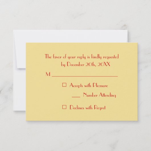 Custom Moderne Elegant Holiday kerstparty RSVP (Voorkant)