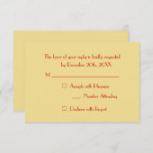 Custom Moderne Elegant Holiday kerstparty RSVP (Voorkant / Achterkant)