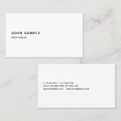 Custom Moderne Elegant Professional Minimalist Visitekaartje (Voorkant / Achterkant)