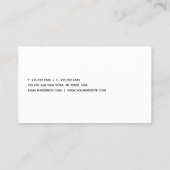 Custom Moderne Elegant Professional Minimalist Visitekaartje (Achterkant)