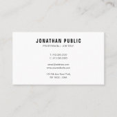 Custom Moderne Elegant Sjabloon minimalist Visitekaartje (Voorkant)