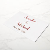 Custom Moderne Elegant Wedding RSVP Roos Gold Folie Uitnodiging (Gedraaid)