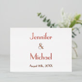 Custom Moderne Elegant Wedding RSVP Roos Gold Folie Uitnodiging (Staand Voorkant)