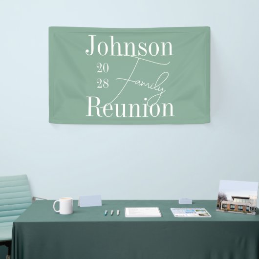 Custom Moderne Family Reunion Sage Green Party Spandoek (Beurs)