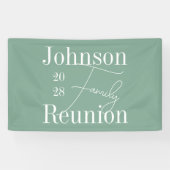 Custom Moderne Family Reunion Sage Green Party Spandoek (Horizontaal)