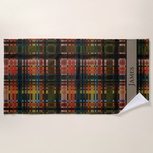 CUSTOM Moderne Midcentury Madras Strandlaken (Voorkant)