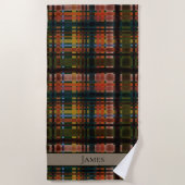 CUSTOM Moderne Midcentury Madras Strandlaken (Voorkant)