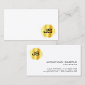 Custom Moderne Monogram Professional Elegant Visitekaartje (Voorkant / Achterkant)