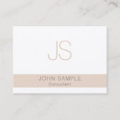 Custom Moderne Professional Elegant Colors Monogra Visitekaartje (Voorkant)