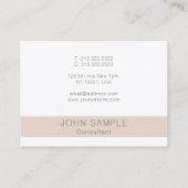 Custom Moderne Professional Elegant Colors Monogra Visitekaartje (Achterkant)