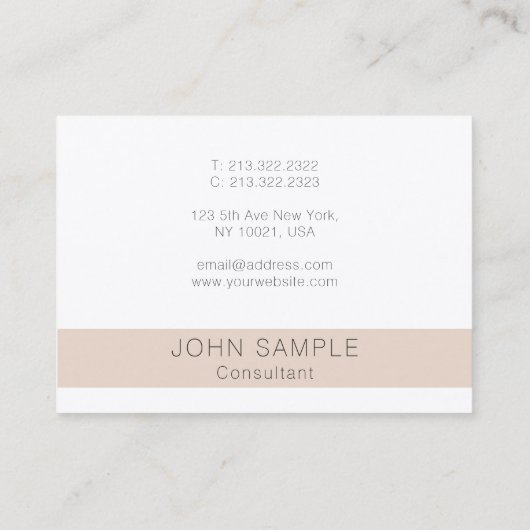 Custom Moderne Professional Elegant Colors Monogra Visitekaartje (Achterkant)