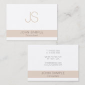 Custom Moderne Professional Elegant Colors Monogra Visitekaartje (Voorkant / Achterkant)