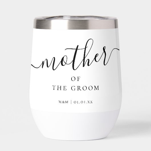 Custom Moeder van de Groom Script Kalligrafie Naam (Achterkant)