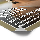 Custom Moederdag Magazine Hoesje, cadeau voor mama Poster (Hoek)