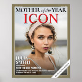 Custom Moederdag Magazine Hoesje, cadeau voor mama Poster (Voorkant)