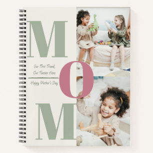 Custom Moederdag Photo Collage Spiral Notitieboek