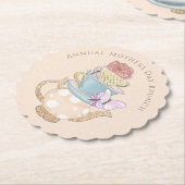Custom Moederdag Tea Party Favor Box Napkins Kartonnen Onderzetters (Gekanteld)