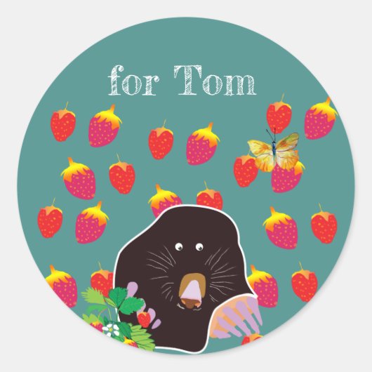 Custom Mole Kinder Celebration Sticker (Voorkant)