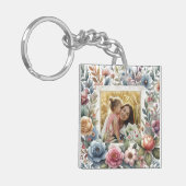 Custom Mom Daughter Beste Vrienden Quote Bloemenku Sleutelhanger (Voorkant Links)