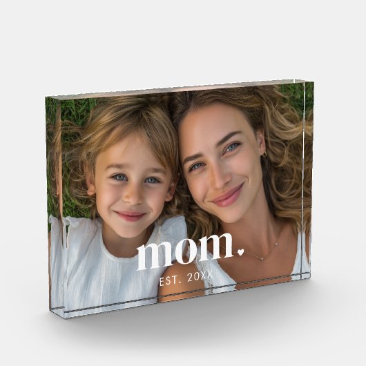 Custom Mom Established Modern Minimal Photo Fotoblokken (Links)