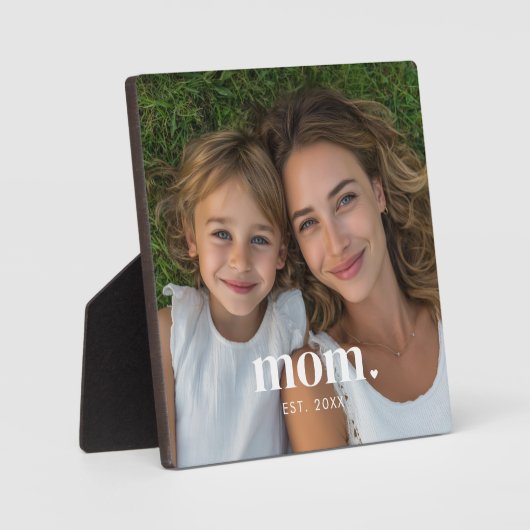 Custom Mom Established Modern Minimal Photo Fotoplaat (Voorkant)