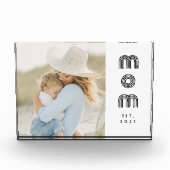 Custom Mom Established Modern Retro Script Photo Fotoblokken (Voorkant)