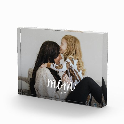 Custom Mom Established Modern Script Fotoblokken (Rechts)