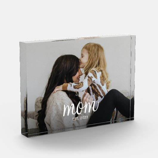 Custom Mom Established Modern Script Fotoblokken (Links)