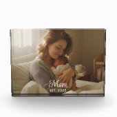 Custom Mom Established Modern Script Fotoblokken (Voorkant)