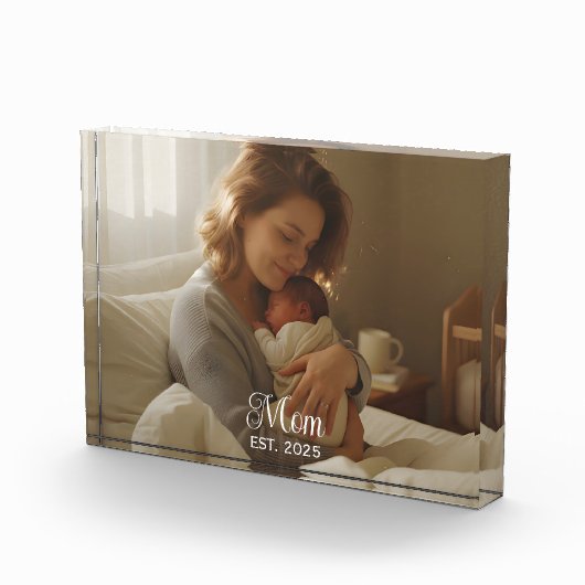 Custom Mom Established Modern Script Fotoblokken (Rechts)