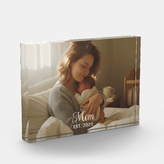 Custom Mom Established Modern Script Fotoblokken (Links)