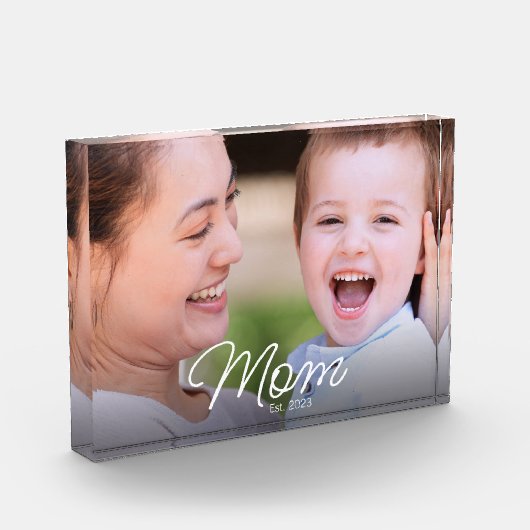 Custom Mom Established Modern Script Fotoblokken (Links)