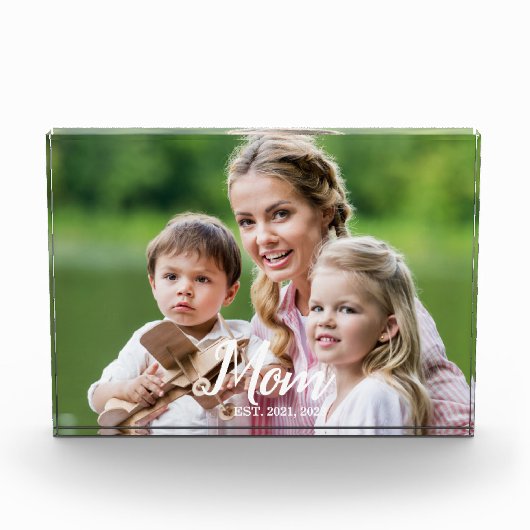 Custom Mom Established Modern Script  Fotoblokken (Voorkant)
