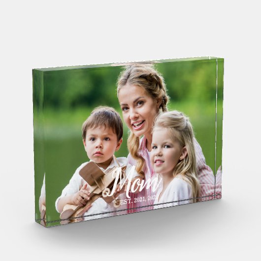 Custom Mom Established Modern Script  Fotoblokken (Links)