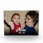 Custom Mom Established Modern Script Fotoblokken (Voorkant)