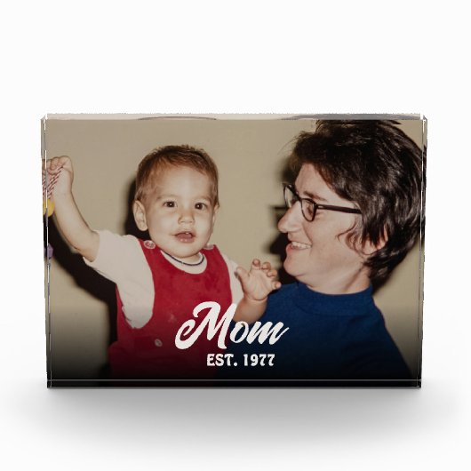 Custom Mom Established Modern Script Fotoblokken (Voorkant)