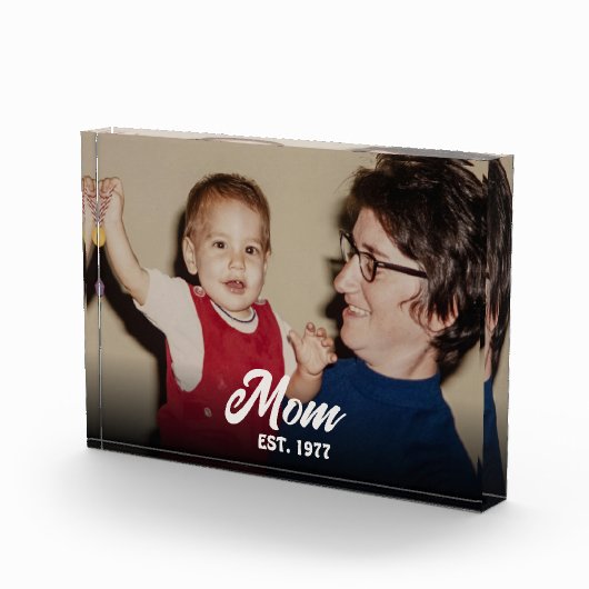 Custom Mom Established Modern Script Fotoblokken (Rechts)