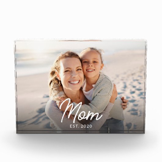 Custom Mom Established Modern Script Fotoblokken (Voorkant)