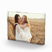Custom Mom Established Modern Script Photo Block Fotoblokken (Rechts)